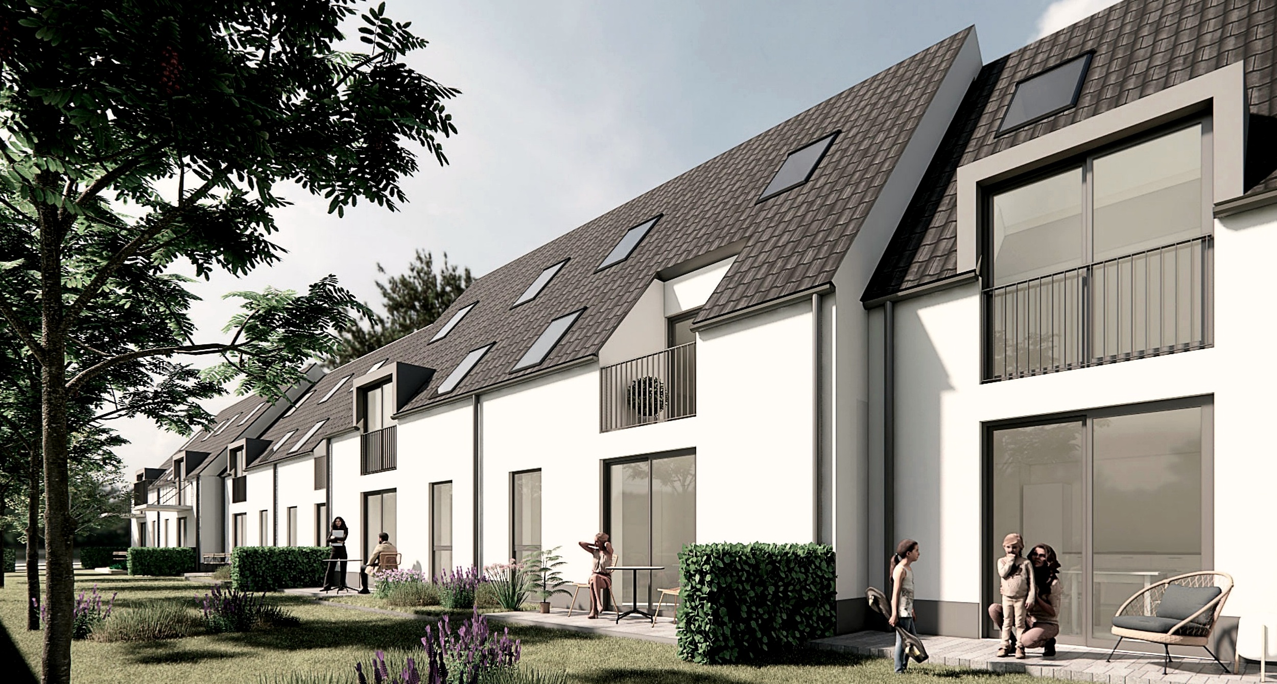 Architectural visualisation of Akacietorvet in Farum
